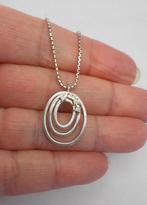 Zilveren vintage ketting met  hanger nr.1964, Met hanger, Verzenden, Zo goed als nieuw, Zilver