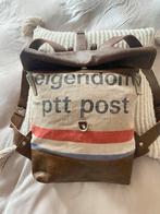 Unieke rugzak handgemaakt met PTT postzak en leer!, Verzamelen, Retro, Ophalen of Verzenden, Overige typen