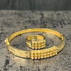 Gouden armband met ring set 18 karaat goud nieuw, Ophalen of Verzenden, Zo goed als nieuw, Goud, Dame