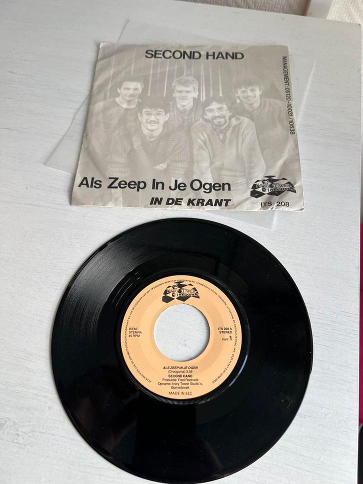 Te Koop : Second Hand - Als zeep in je ogen & In de Krant, Cd's en Dvd's, Vinyl | Nederlandstalig, Zo goed als nieuw, Overige formaten