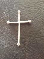 Vintage Zilveren Kruisje met Edelsteentjes, Ophalen of Verzenden