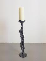 Vintage brutalist vloer kandelaar cast iron mid century 1960