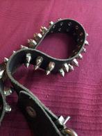 Leren riem met spikes oftewel studs (kegels) twee rijen, Gedragen, Ophalen of Verzenden, Zwart