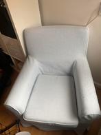 Lichtblauwe Fauteuil, Ophalen, Zo goed als nieuw, 50 tot 75 cm