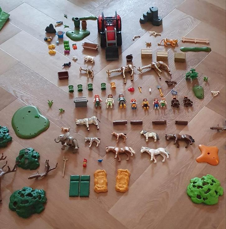 Playmobil safari/boerderij incl o.a. dieren en tractor, Kinderen en Baby's, Speelgoed | Playmobil, Zo goed als nieuw, Ophalen of Verzenden