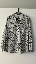 Damart witte blouse met zwarte print, Wit, Maat 42/44 (L), Ophalen of Verzenden, Zo goed als nieuw