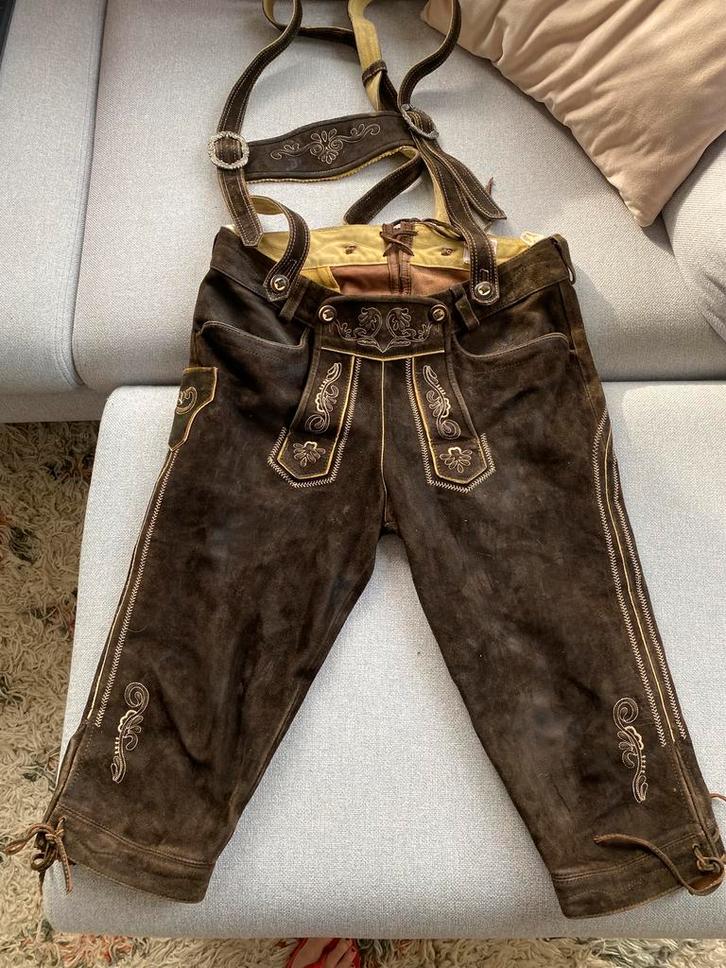 Lederhose maat 46 Country Maddox, Kleding | Heren, Carnavalskleding en Feestkleding, Zo goed als nieuw, Maat 46 (S) of kleiner