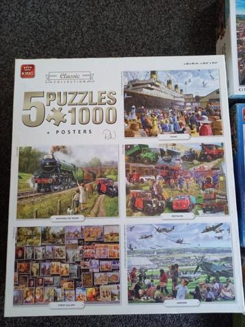 * 5 x King puzzel 1000 stukjes Classic Collection * beschikbaar voor biedingen