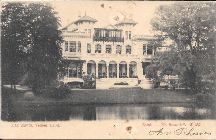 Zeist, Ma Retraite aan de Utrechtscheweg in 1903, Verzamelen, Ansichtkaarten | Nederland, Gelopen, Utrecht, Voor 1920, Ophalen of Verzenden