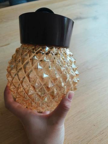 Vintage glazen plafondlamp  beschikbaar voor biedingen