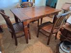 Mooie Houten Tafel met Stoelen, Antiek en Kunst, Ophalen of Verzenden