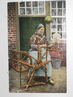 9320-9321 Dame bezig met spinnen,Berkers Verbunt,1912, Verzamelen, Verzenden, Voor 1920, Gelopen, Noord-Brabant