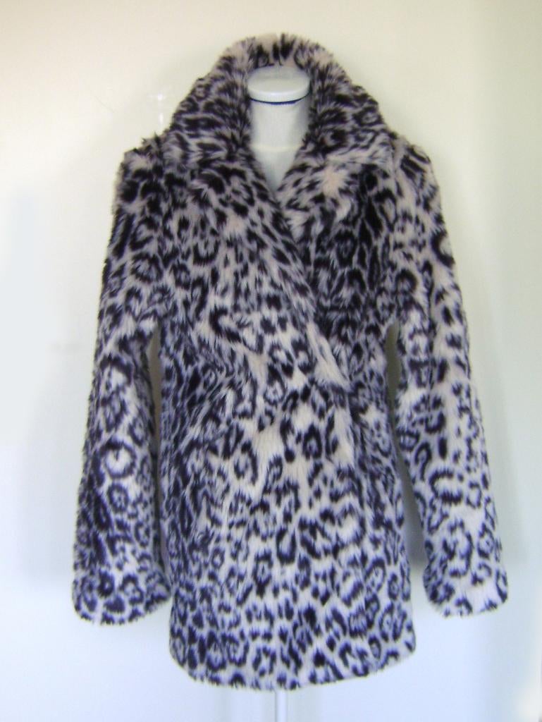 nep bont panther print winter mantel cyber gothic punk rock, Maat 38/40 (M), Overige kleuren, Zo goed als nieuw, Vingino