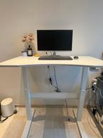 Mooi wit verstelbaar bureau in uitstekende staat, Ophalen, In hoogte verstelbaar, Zo goed als nieuw, Stabureau