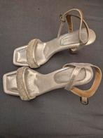 Zilverkleurige met strassteentjes sandalen, Ophalen of Verzenden, Nieuw, Overige kleuren, Sandalen of Muiltjes