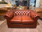 Engelse chesterfield 2 zits bank Salvale Roodbruin, Antiek en Kunst, Ophalen of Verzenden