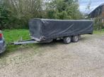 Aanhanger dubbelasser met huif 5 meter lang, Auto diversen, Aanhangers en Bagagewagens, Ophalen, Gebruikt