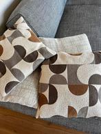 4 sierkussens beige cognac crème, Ophalen of Verzenden, Beige, Vierkant