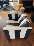 Retro leren love chairs (2), Ophalen, Gebruikt, Tweepersoons, Leer