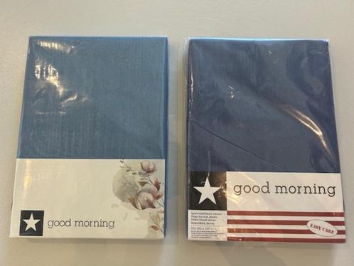 NIEUW! Goodmorning Hoeslaken denim Blue/ Ice blue p.s. €15,-, Huis en Inrichting, Slaapkamer | Beddengoed, Nieuw, Hoeslaken of Sloop