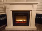 Electrische kachel met schouw, Huis en Inrichting, Ophalen, Gebruikt, Vrijstaande haard, Elektrische haard