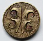 ** Mooie Bronzen Penning Prins Bernhard 75 jaar  **, Verzenden, Brons, Nederland