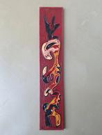 Erik Loman abstract schilderij acryl op linnen doek 80x15cm, Antiek en Kunst, Ophalen of Verzenden