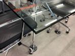 Tecno Norman Foster tafel 220x100 CM transparant, 3x, Verzenden, Gebruikt, Bureau