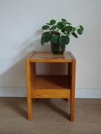 Vintage eikenhouten nachtkastje / bijzettafel, Ophalen of Verzenden, Gebruikt, Minder dan 45 cm, 55 tot 70 cm