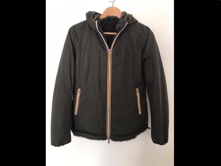 Toffe jas 2 zijden draagbaar teddy /anorak mt 152 type K-way, Kinderen en Baby's, Kinderkleding | Maat 152, Zo goed als nieuw