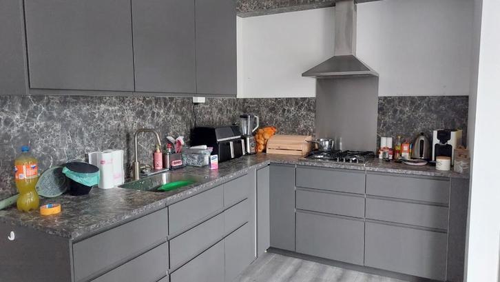 Complete keuken te koop, Huis en Inrichting, Keuken | Complete keukens, Gebruikt, Grijs, Kunststof, Ophalen