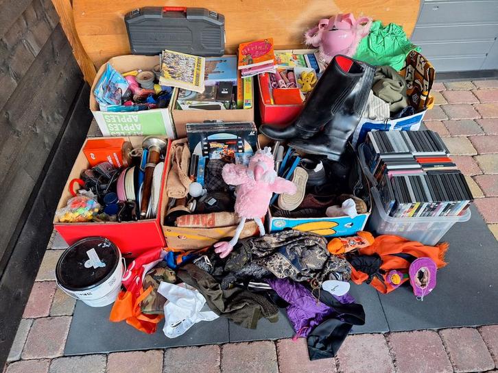 Grote partij rommelmarkt spullen, Diversen, Rommelmarktspullen, Ophalen