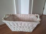 Rieten witte mand/kraammand/cadeaumand/wit/cadeau/riet, Ophalen, Gebruikt, Mand, Riet