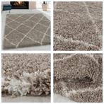NIEUW! Hoogpolig vloerkleed tapijt karpet GRATIS VERZENDEN, 200 cm of meer, Nieuw, 150 tot 200 cm, Crème