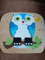 Houten puzzel uiltje, Ophalen, Minder dan 10 stukjes, 6 maanden tot 2 jaar
