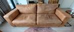 3.5 zits bank. Cognac kleur + Hocker, Huis en Inrichting, Banken | Bankstellen, Ophalen, Gebruikt, Driepersoons, 75 tot 100 cm