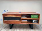 Acacia wood TV table | 110x40x55, Ophalen, Gebruikt, 100 tot 150 cm, Metaal
