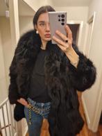 Vossenbont jas in perfecte staat, maat L/XL, kleur zwart., Ophalen of Verzenden, Zo goed als nieuw, Maat 46/48 (XL) of groter