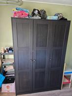 Ikea kledingkast zwart/bruin - 117x176 cm, Ophalen, 100 tot 150 cm, Zo goed als nieuw, 150 tot 200 cm