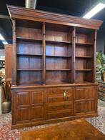 Indrukwekkend hoge boekenkast | bibliotheekkast | toogkast, Huis en Inrichting, Gebruikt, 200 cm of meer, Eikenhout, Ophalen of Verzenden