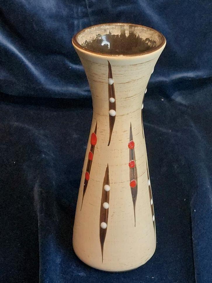 Mid Century Jasba Keramiek Vaas - 19.5 cm, Huis en Inrichting, Woonaccessoires | Vazen, Gebruikt, Overige kleuren, Minder dan 50 cm