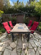 Vier tuinkussens Hartman rood voor da vinci stoelen, Tuin en Terras, Tuinmeubel-accessoires, Ophalen of Verzenden, Gebruikt