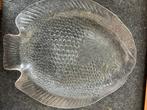 Mooie grote vis schaal Arcoroc france glas 39*32cm, Antiek en Kunst, Ophalen of Verzenden