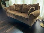 Bruine Duresta/Engelse stijl bank, Ophalen, Gebruikt, 75 tot 100 cm, Rechte bank