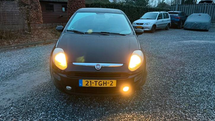 Fiat Punto 1.3 Multijet 62KW 5DR 2012 Zwart Apk Airco Cruise, Auto's, Fiat, Bedrijf, Punto, ABS, Adaptive Cruise Control, Airbags