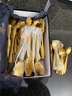 Goudkleurig bestekset - Mes, vork, lepel, Nieuw, Ophalen of Verzenden, Rvs of Chroom, Vaatwasserbestendig