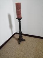 Oude gietijzeren kandelaar 43 cm hoog, Antiek en Kunst, Antiek | Kandelaars, Ophalen of Verzenden, Koper of Brons