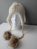 Muts met nepbont en gouden details, Geen merk, Ophalen of Verzenden, Zo goed als nieuw