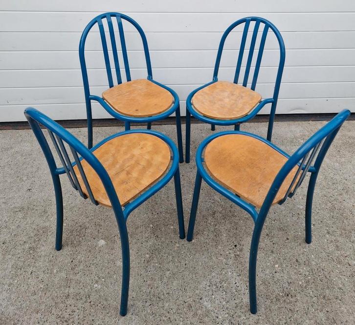 30 x Vintage design stoelen hout metaal cafestoelen horeca, Huis en Inrichting, Stoelen, Zo goed als nieuw, Vijf, Zes of meer stoelen