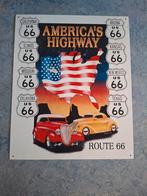 Route 66 Metalen Bord - Vintage Decoratie USA, Ophalen of Verzenden